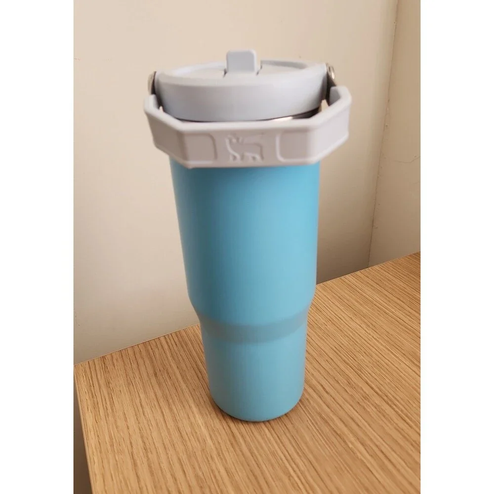 Stanley IceFlow Flip Straw Tumbler in Pool Blue 30oz - Picture 2 of 7